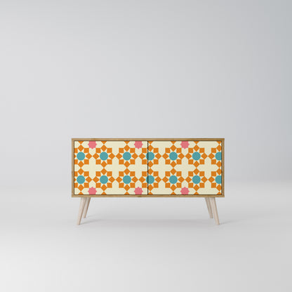 FLORAL DECOR Mobile TV Compatto a 2 Ante