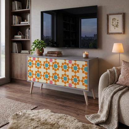 FLORAL DECOR Mobile TV Compatto a 2 Ante