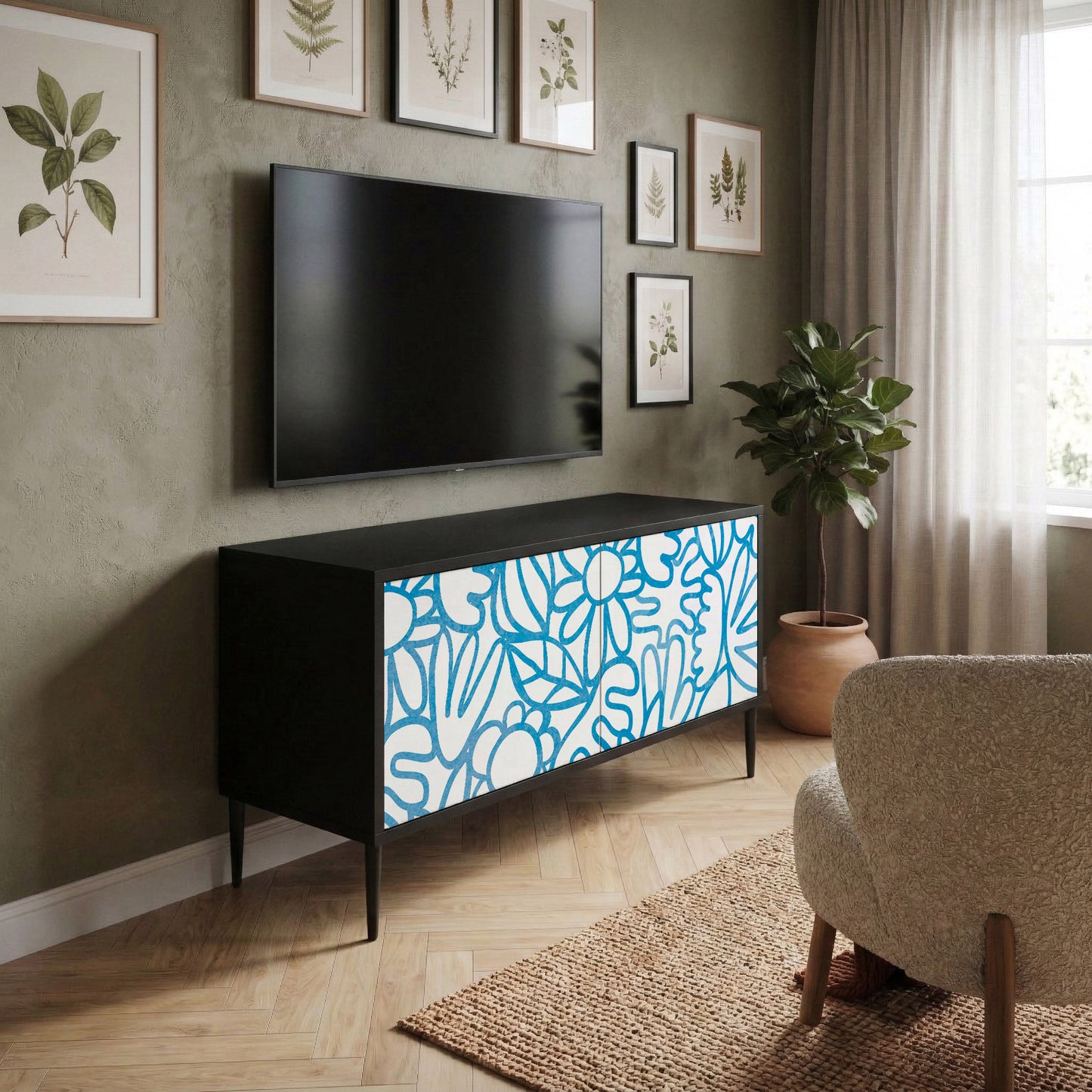 BLOOMY MORNING Mobile TV Compatto a 2 Ante
