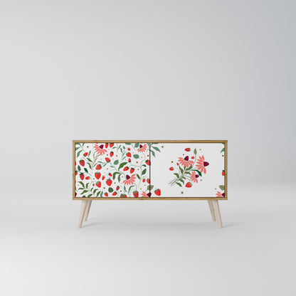 FLOWERS AND STRAWBERRIES Mobile TV Compatto a 2 Ante