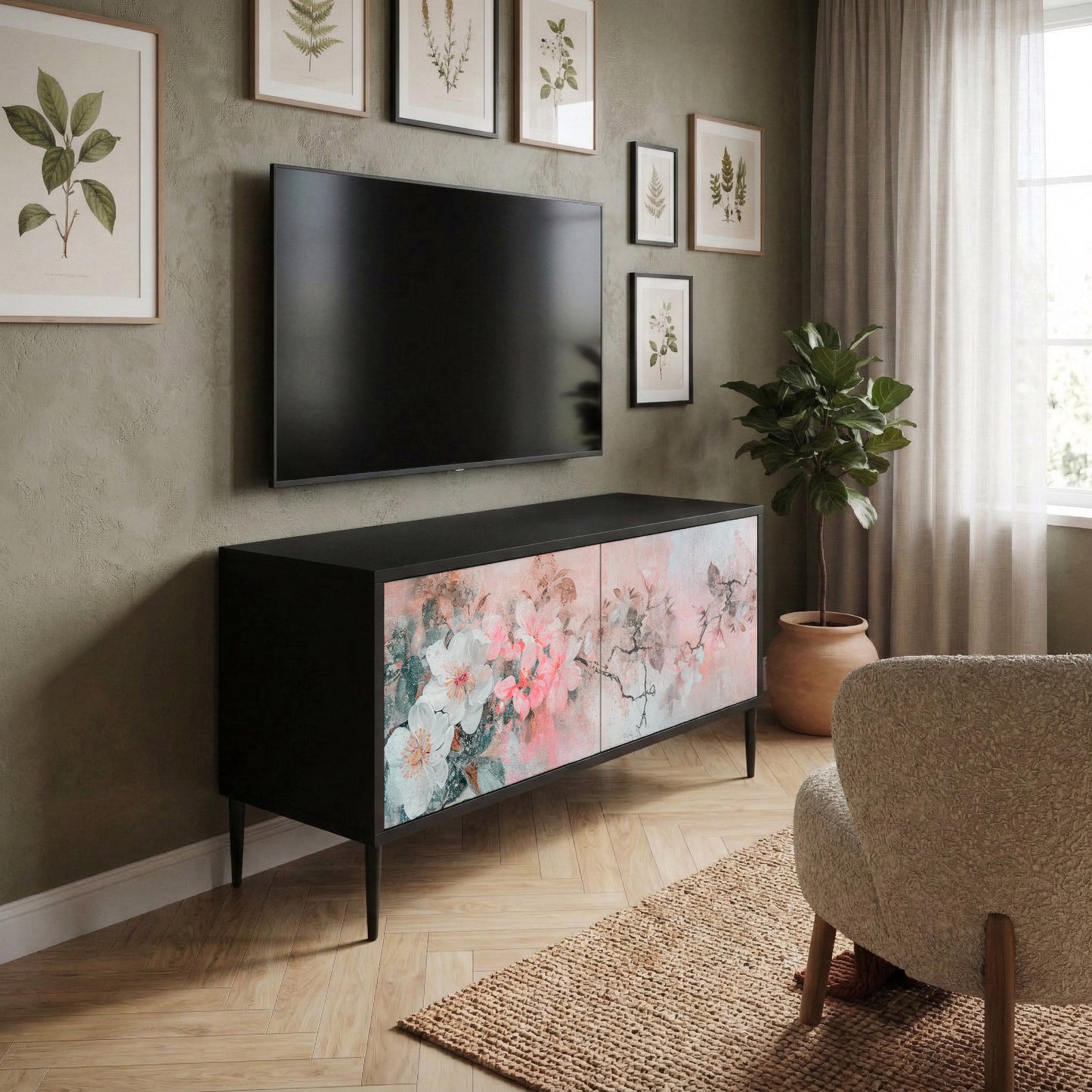 CHERRY BLOSSOM Mobile TV Compatto a 2 Ante