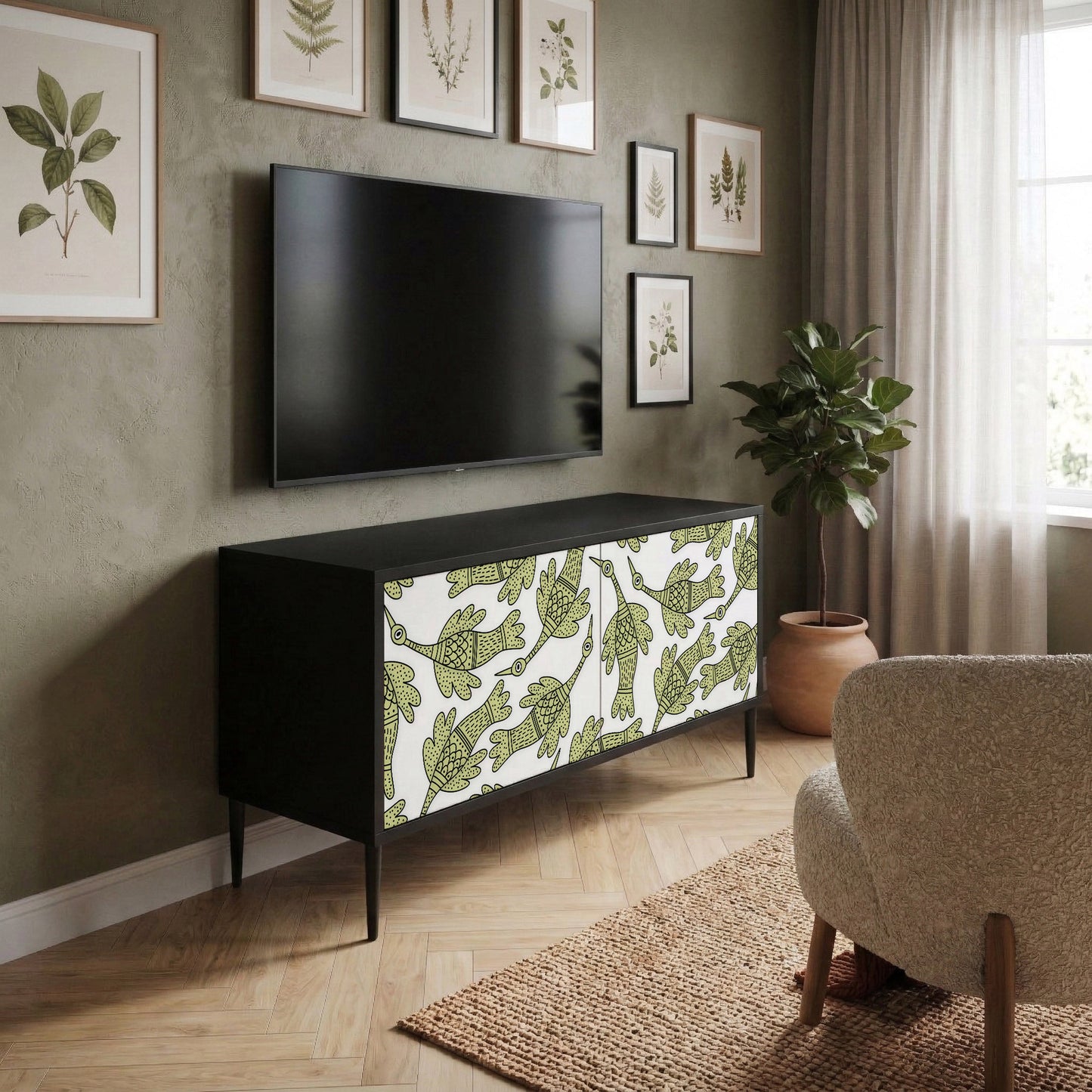 SEEDLING SONGBIRD Mobile TV Compatto a 2 Ante