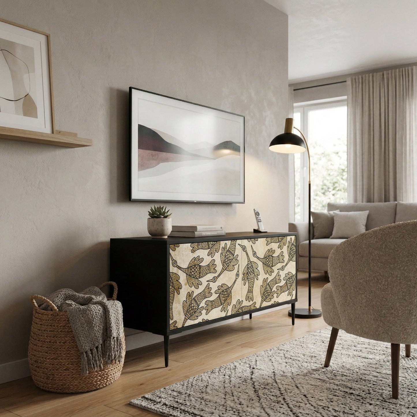 ALMONDINE SONGBIRD Mobile TV Compatto a 2 Ante