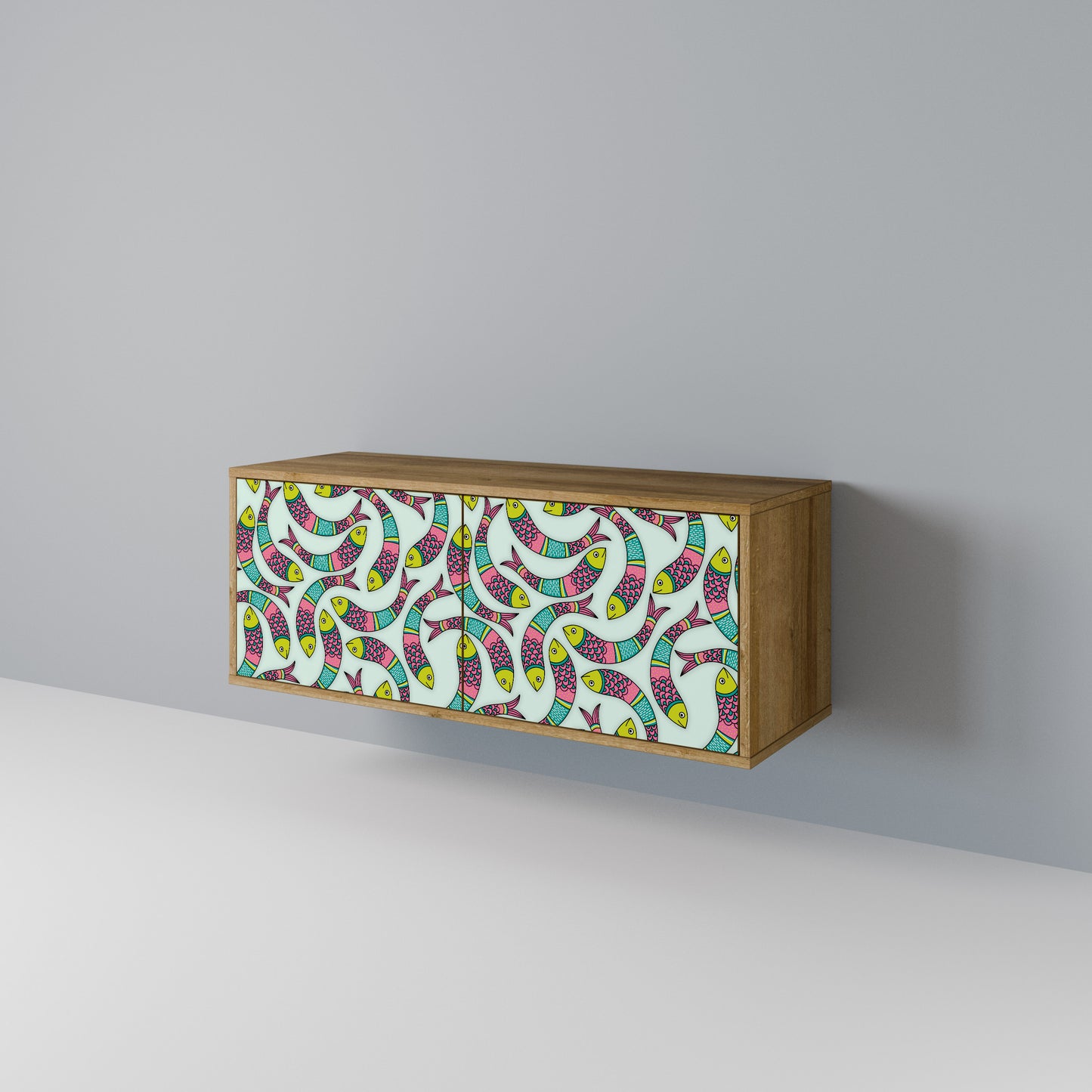 INDIAN FISH Compact 2-Door TV Cabinet