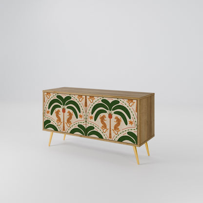 DANCING PREDATORS Compact 2-Door TV Cabinet