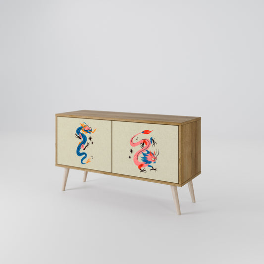 MYTHOLOGICAL CREATURES Compact 2-Door TV Cabinet