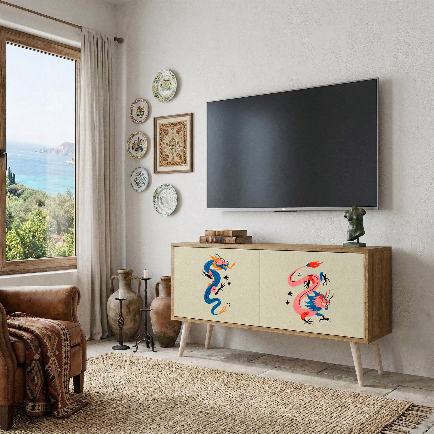 MYTHOLOGICAL CREATURES Mobile TV Compatto a 2 Ante