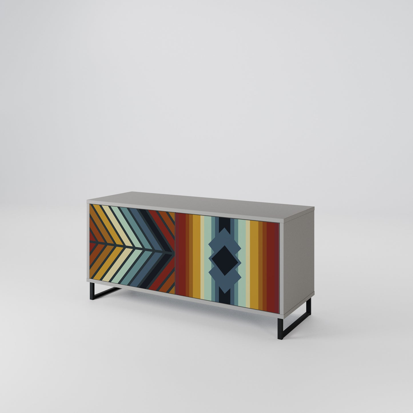 INDIGENOUS ZIGZAG Compact 2-Door TV Cabinet