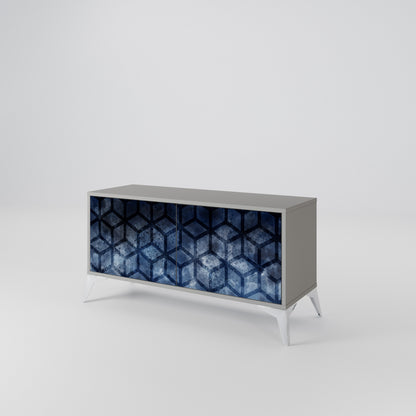 CUBIC MIST Compact 2-Door TV Cabinet