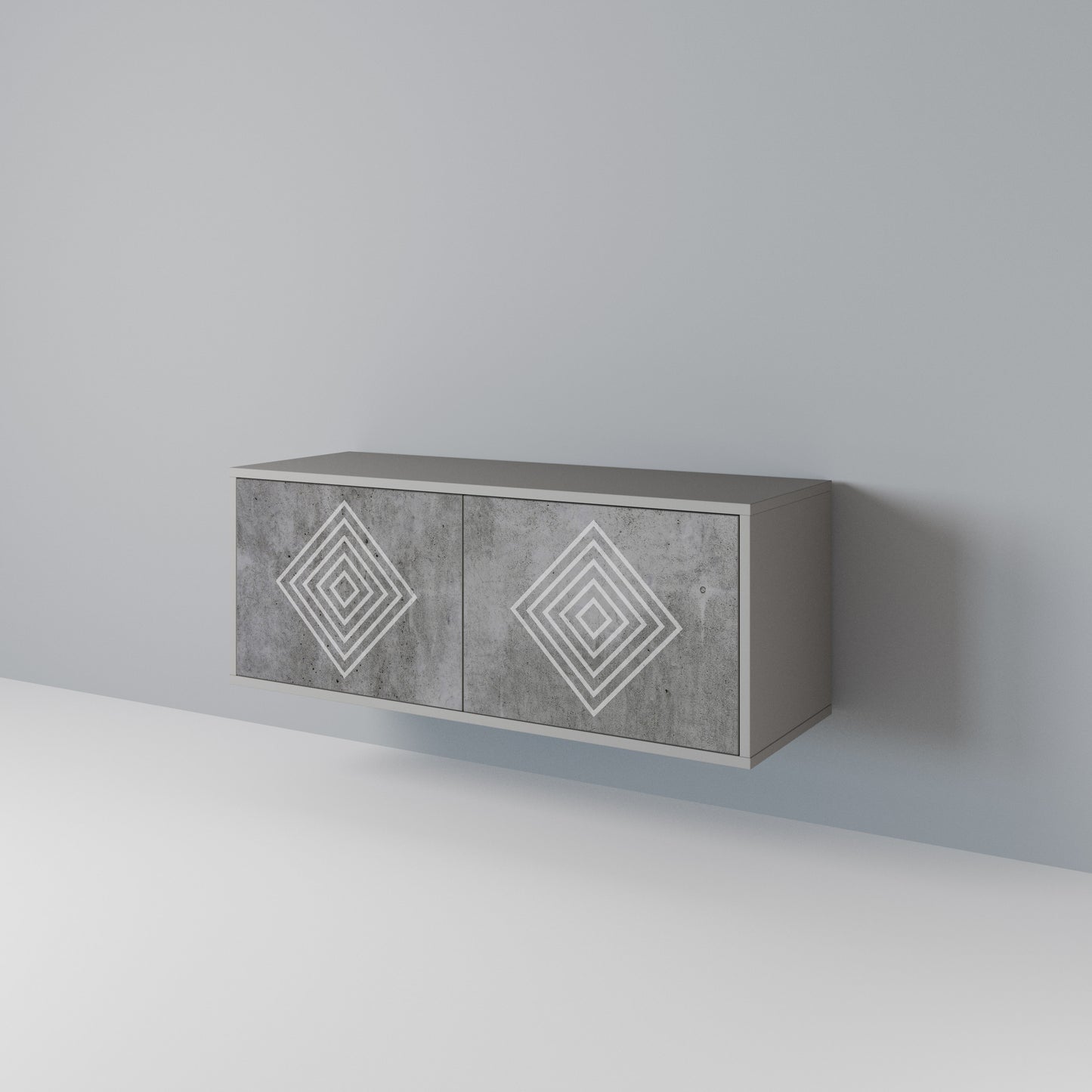 POLYGONAL ARTISTRY Compact 2-Door TV Cabinet