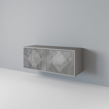POLYGONAL ARTISTRY Mobile TV Compatto a 2 Ante