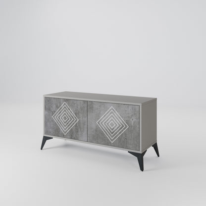 POLYGONAL ARTISTRY Mobile TV Compatto a 2 Ante
