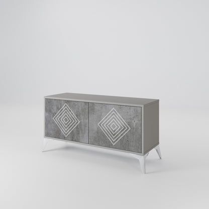 POLYGONAL ARTISTRY Mobile TV Compatto a 2 Ante