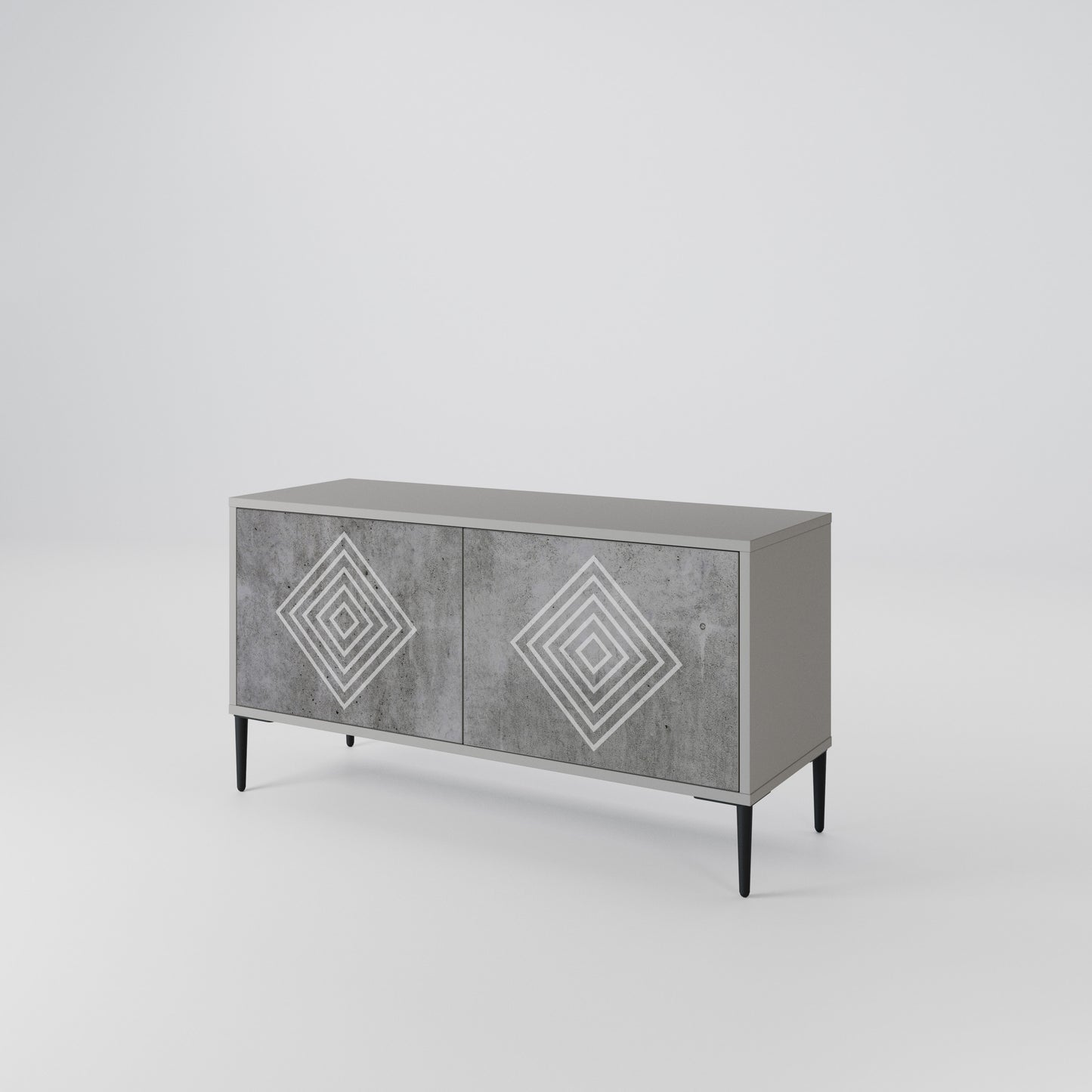 POLYGONAL ARTISTRY Compact 2-Door TV Cabinet