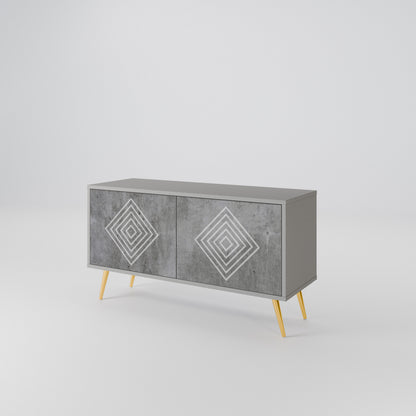 POLYGONAL ARTISTRY Mobile TV Compatto a 2 Ante