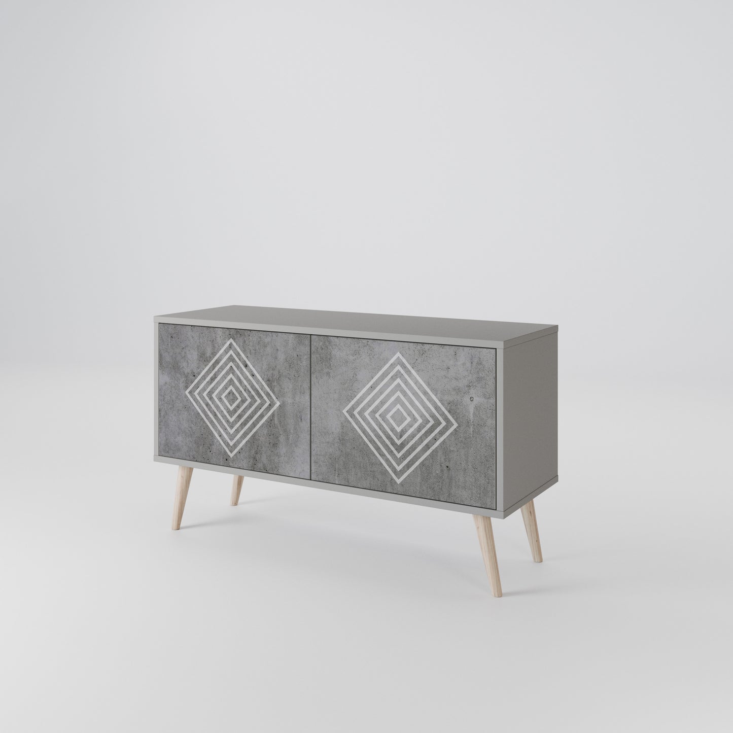 POLYGONAL ARTISTRY Compact 2-Door TV Cabinet