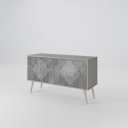 POLYGONAL ARTISTRY Mobile TV Compatto a 2 Ante