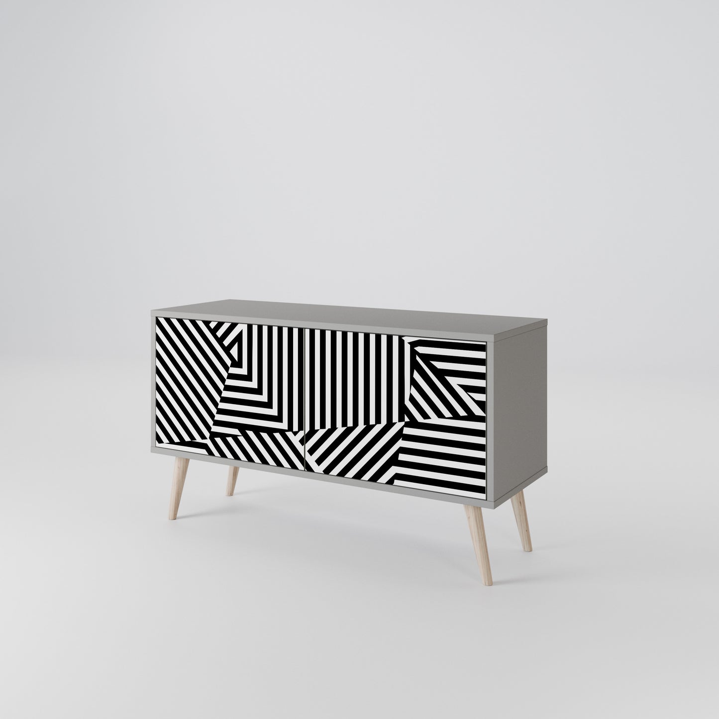 ILLUSIONARY LATTICE Compact 2-Door TV Cabinet