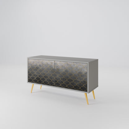 TESSELATED GRAYISH Compact 2-Door TV Cabinet