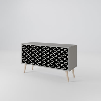 TESSELATED BLACKNESS Mobile TV Compatto a 2 Ante