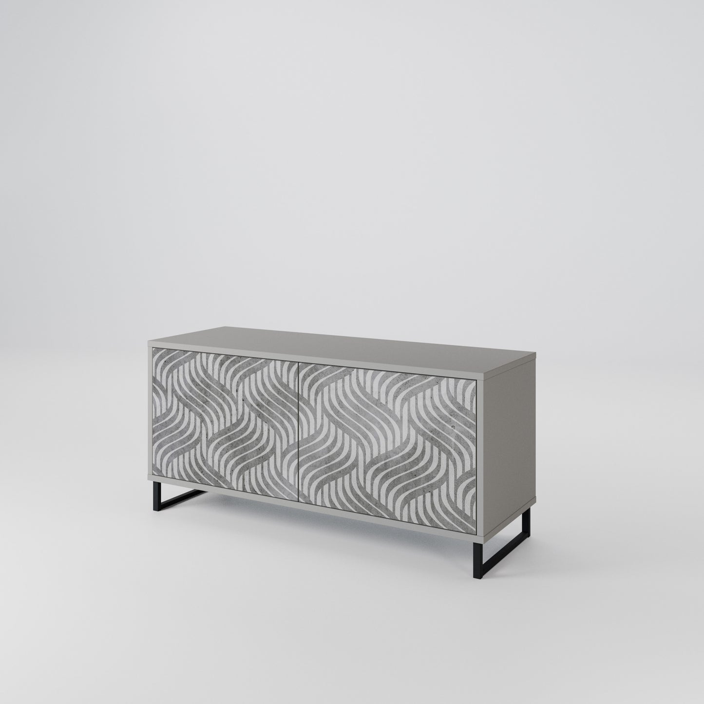 CONCRETE MOVEMENT Compact 2-Door TV Cabinet