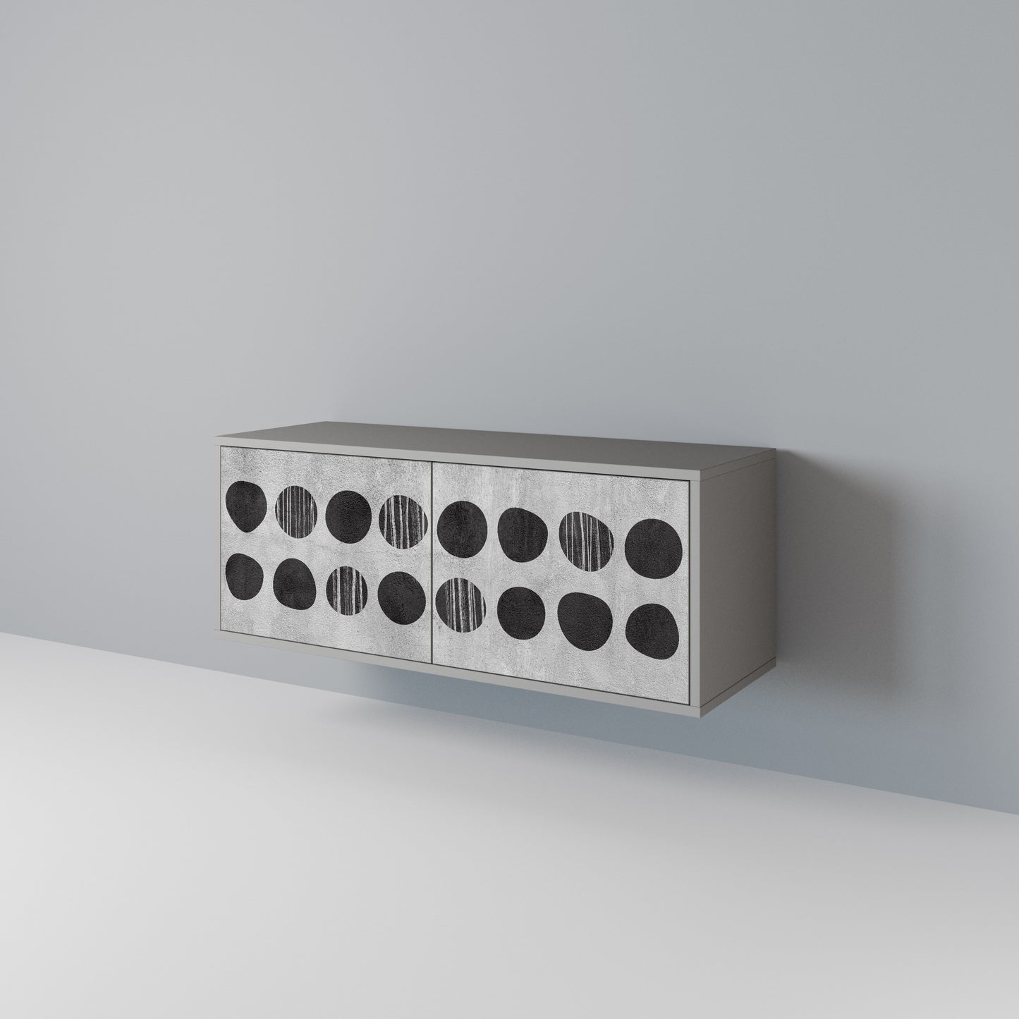 GHOSTLY GRADIENTS Compact 2-Door TV Cabinet