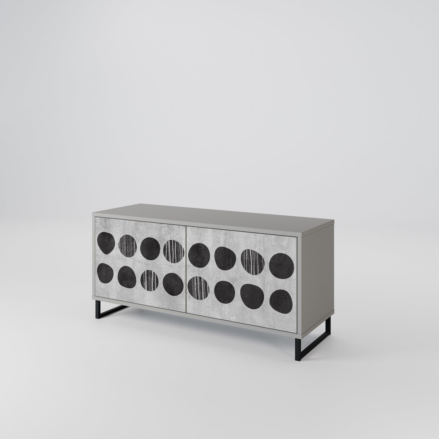 GHOSTLY GRADIENTS Compact 2-Door TV Cabinet