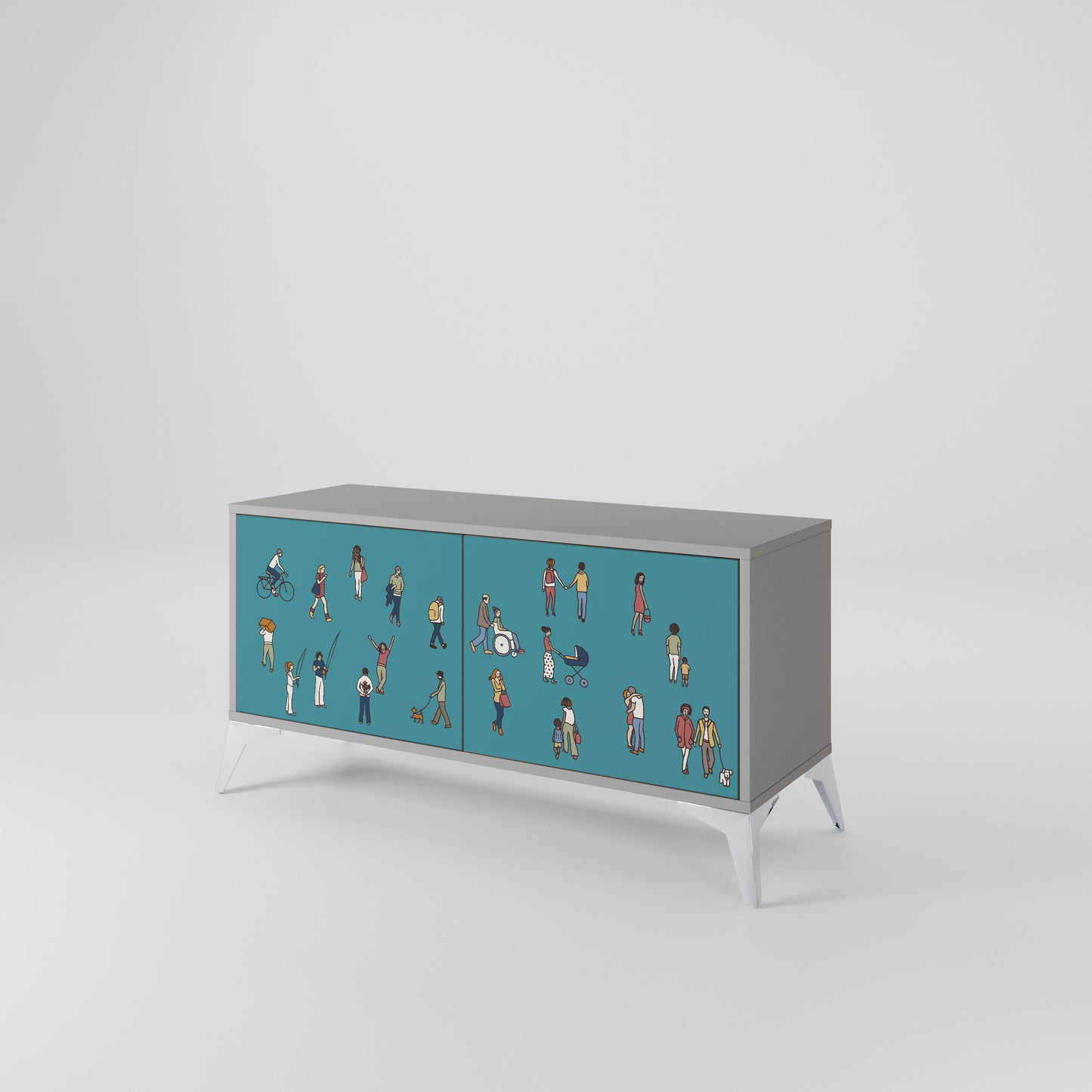 COLLECTIVE STREAM Mobile TV Compatto a 2 Ante