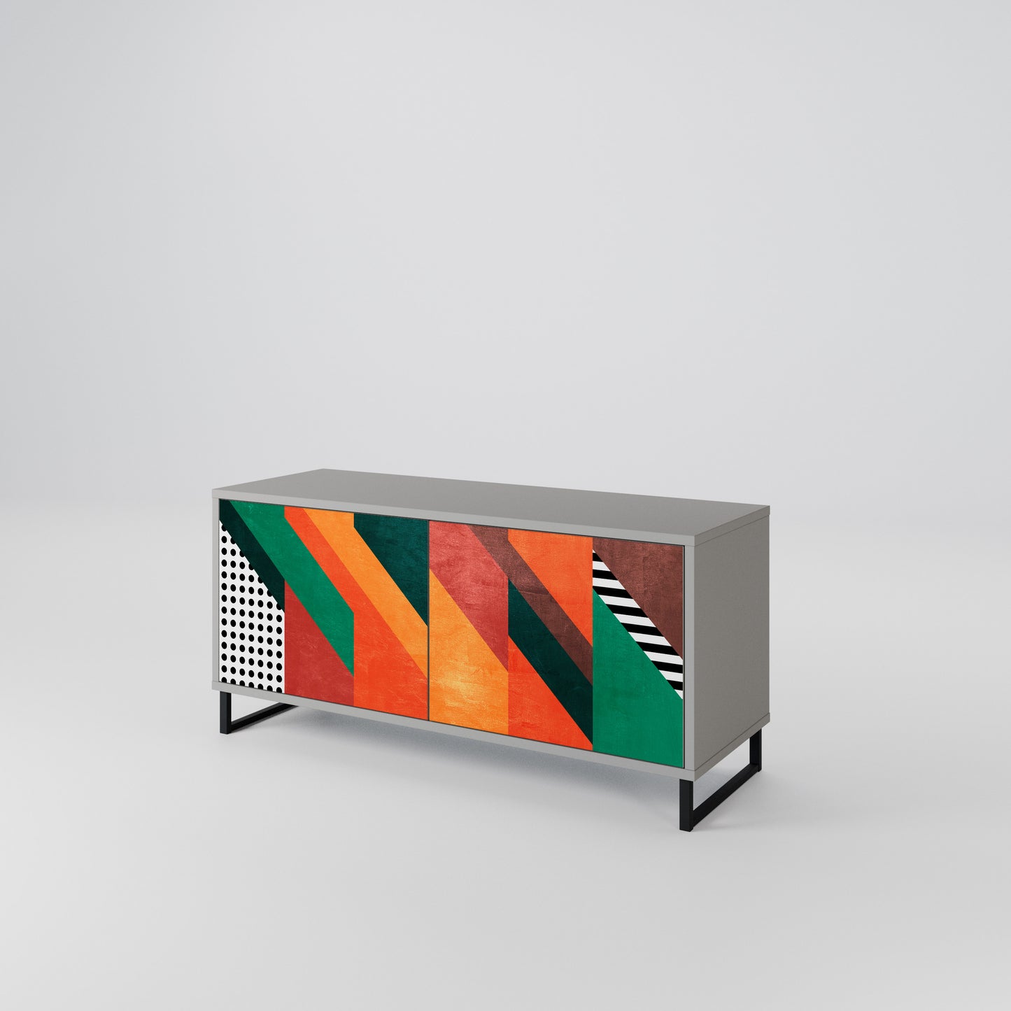 MAKESHIFT ARTISTRY Compact 2-Door TV Cabinet