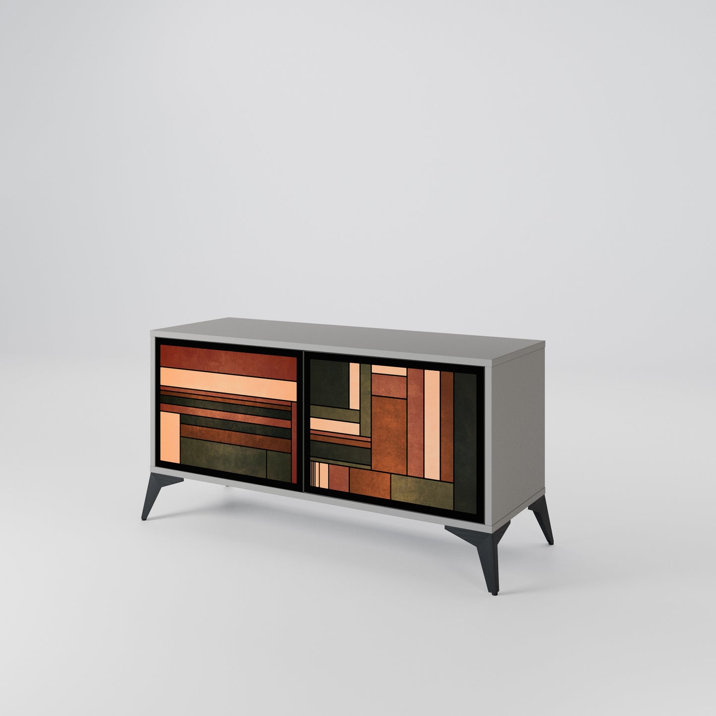 FIGURES OF NATURE Compact 2-Door TV Cabinet