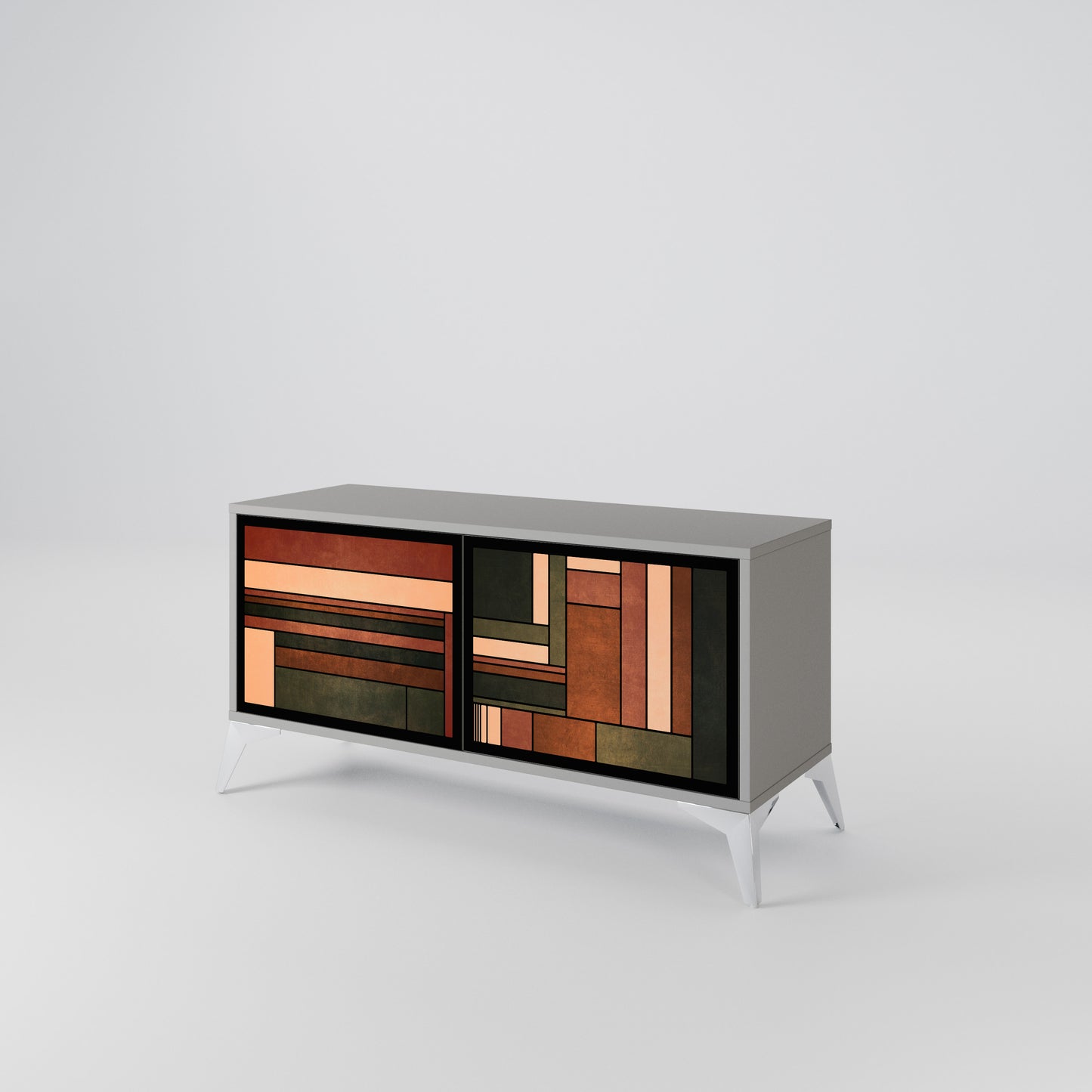 FIGURES OF NATURE Compact 2-Door TV Cabinet