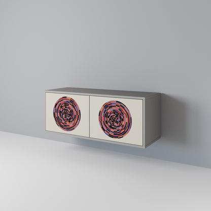 BROWN CIRCLES Mobile TV Compatto a 2 Ante