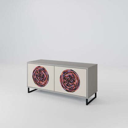 BROWN CIRCLES Mobile TV Compatto a 2 Ante
