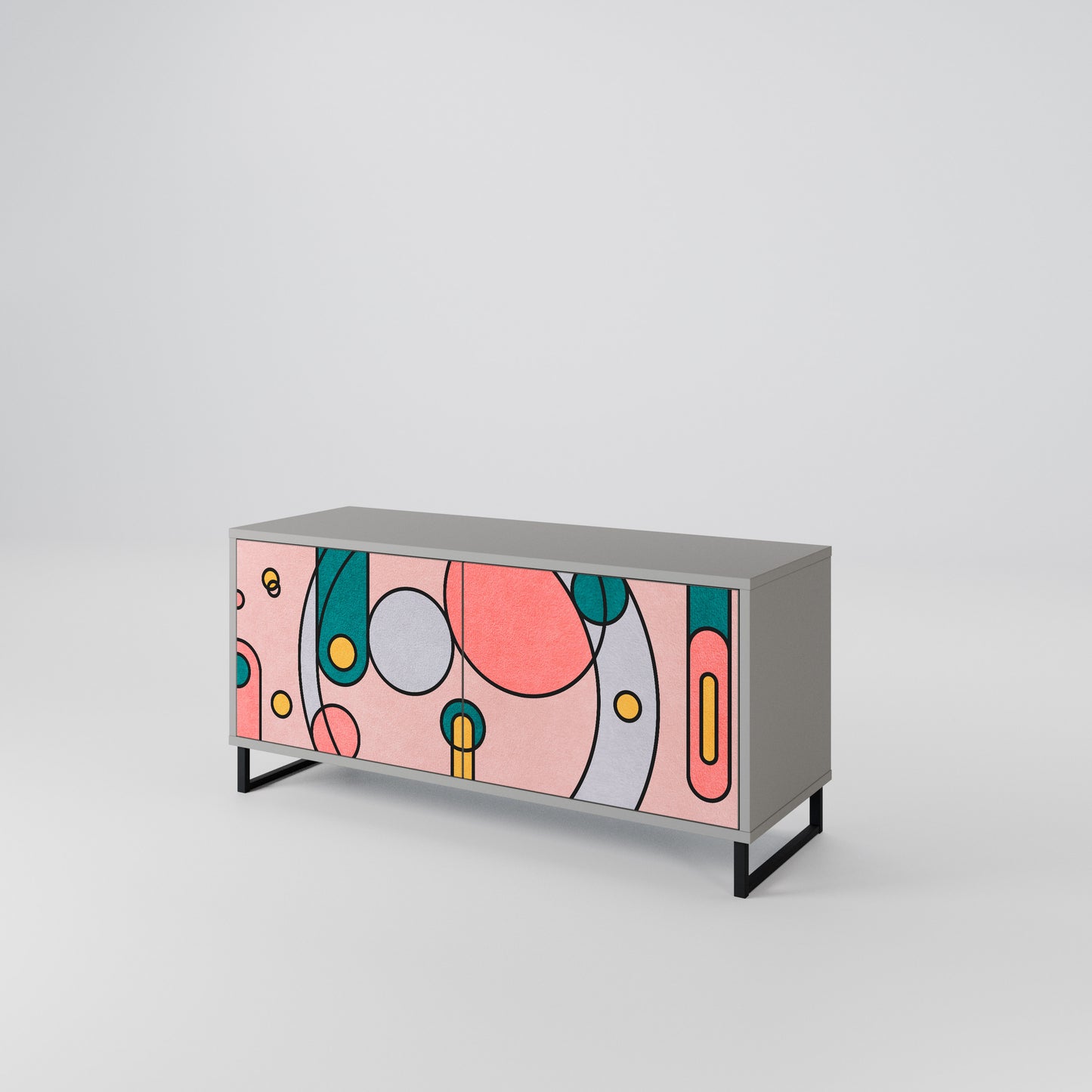 GOSSAMER ECHOES Compact 2-Door TV Cabinet