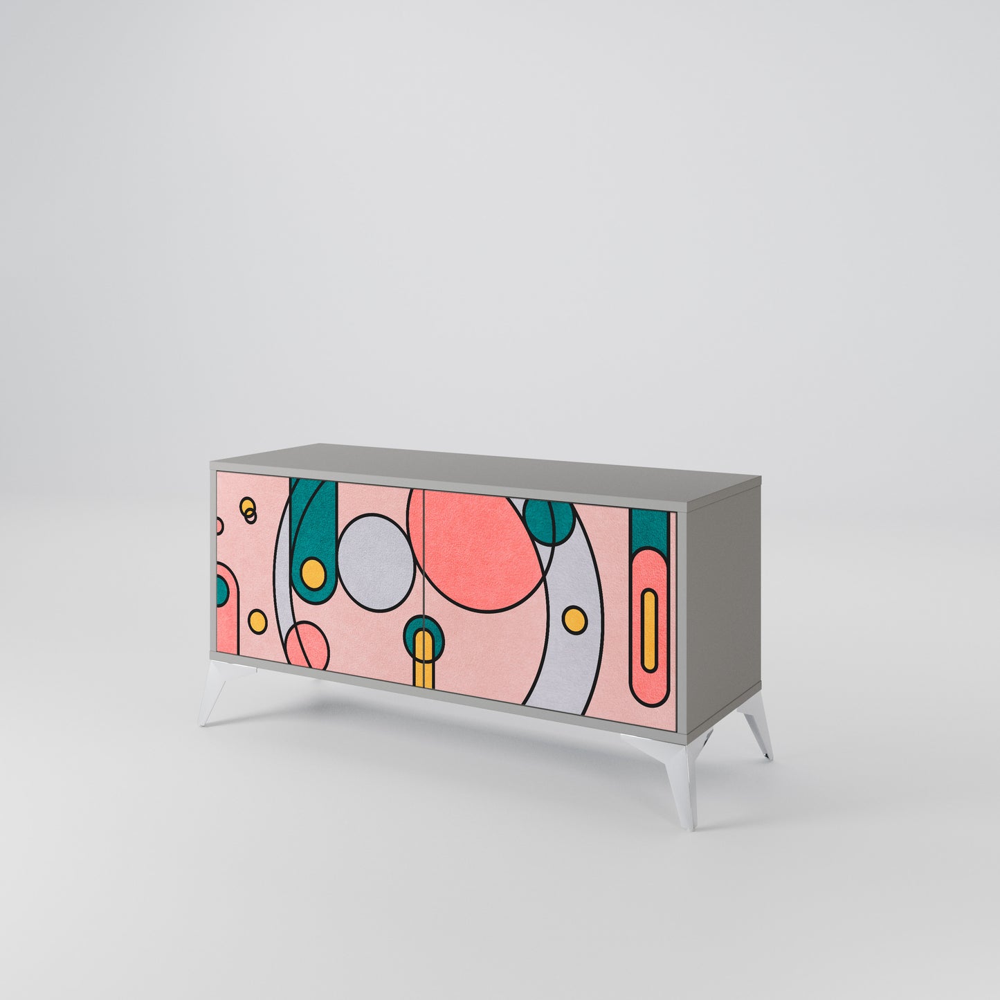 GOSSAMER ECHOES Compact 2-Door TV Cabinet