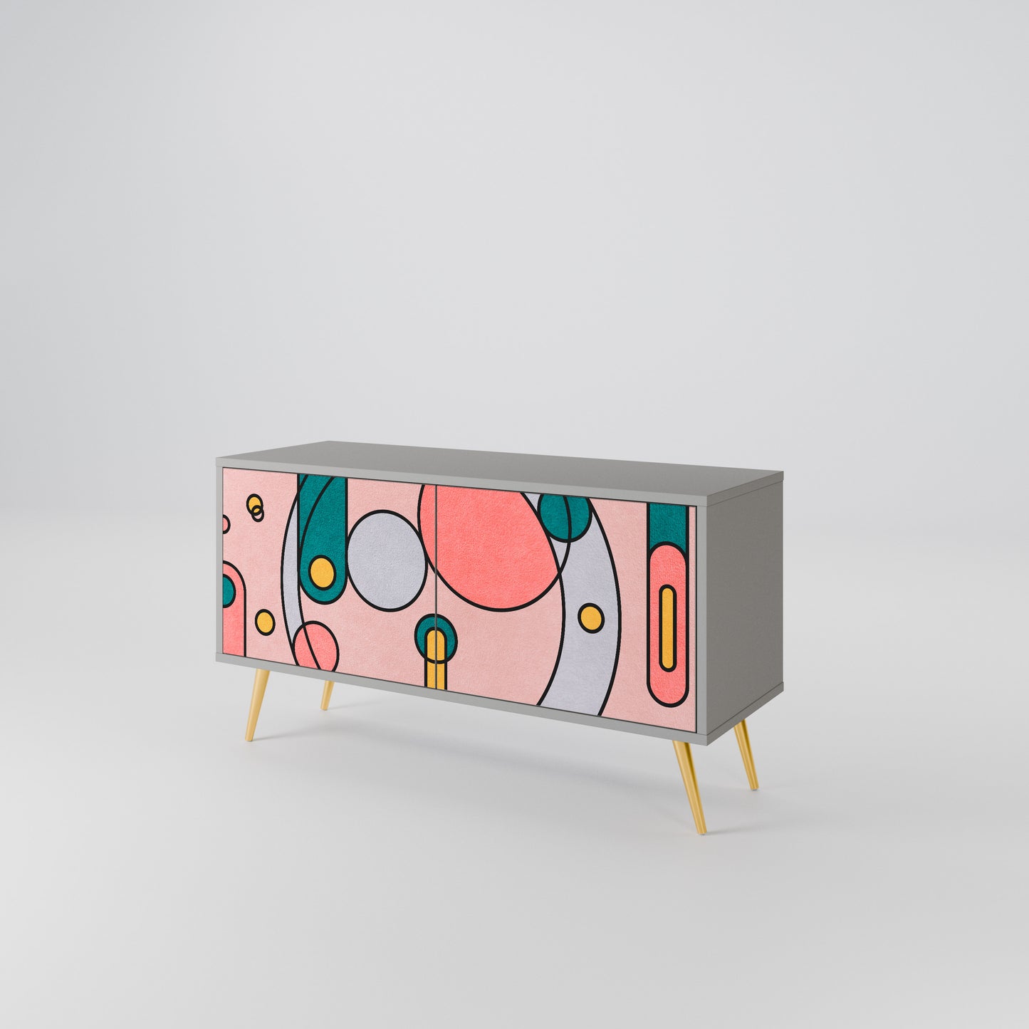 GOSSAMER ECHOES Compact 2-Door TV Cabinet