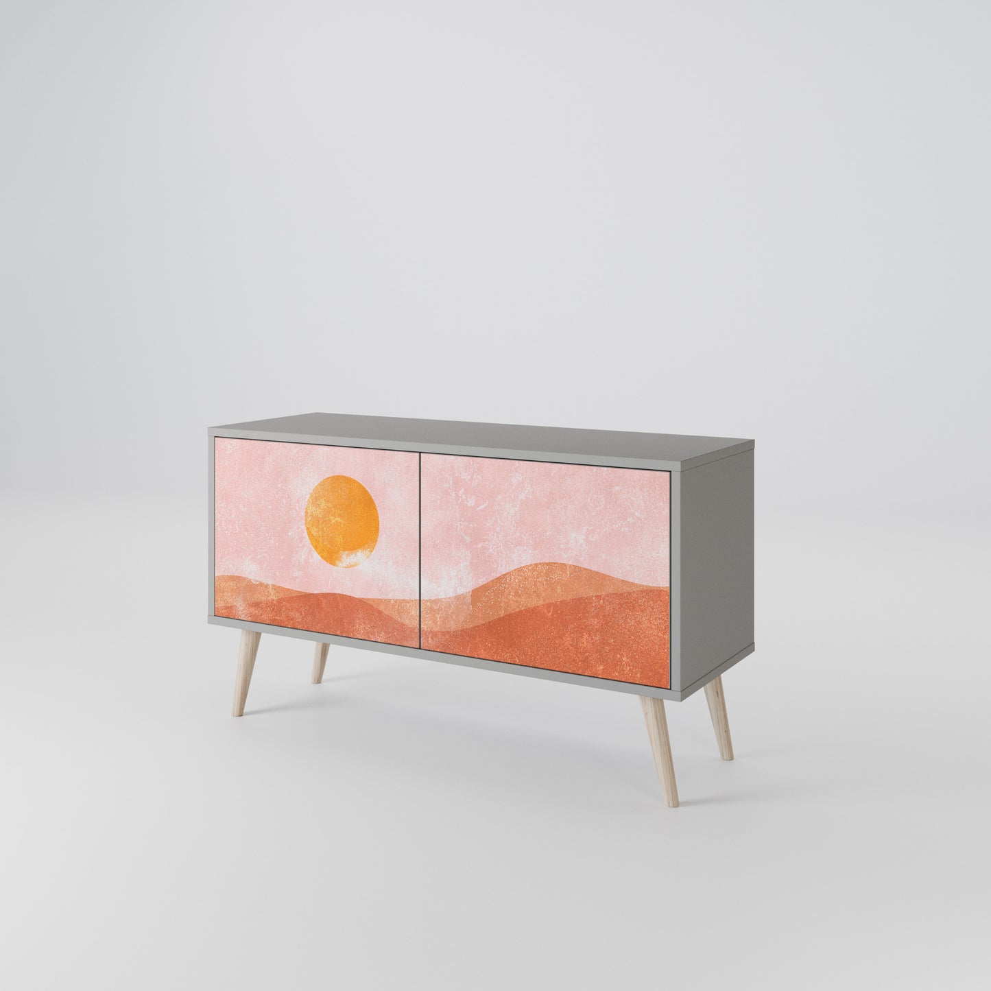 LUMINOUS SUNLIGHT Compact 2-Door TV Cabinet