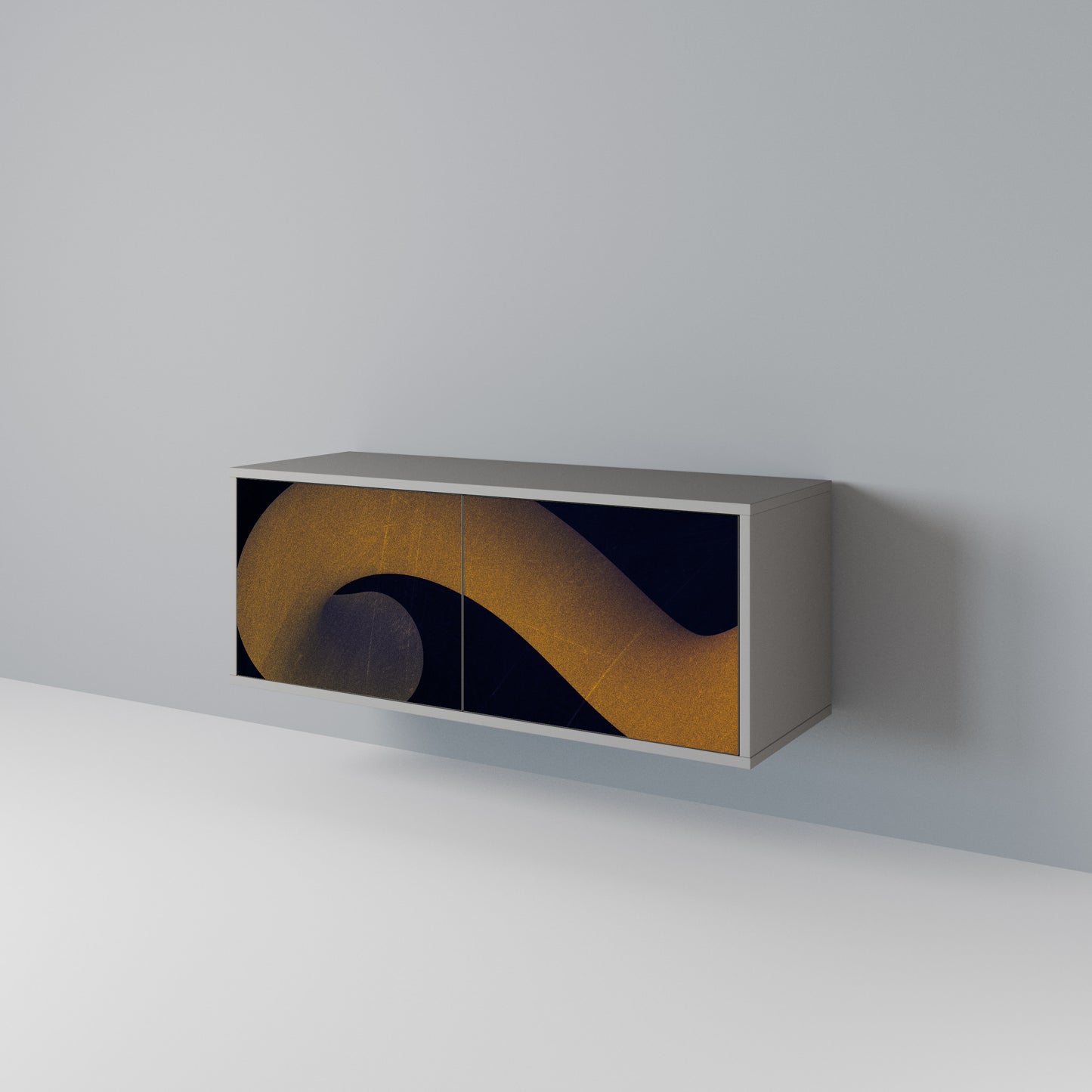 HOLLOW TIME Compact 2-Door TV Cabinet