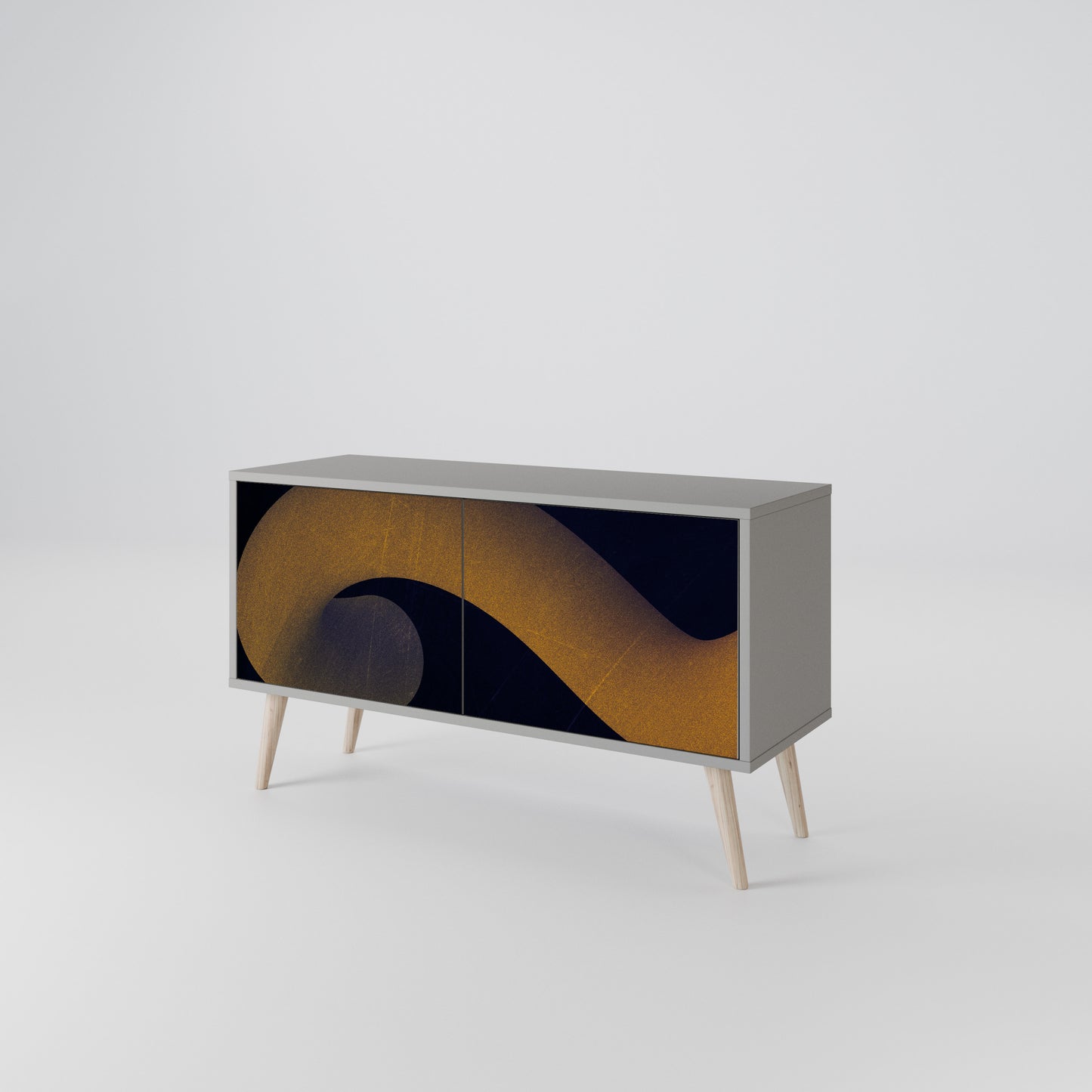 HOLLOW TIME Compact 2-Door TV Cabinet