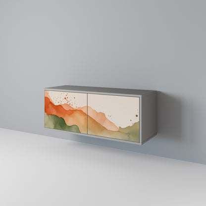WATERCOLOUR PEAKS Mobile TV Compatto a 2 Ante