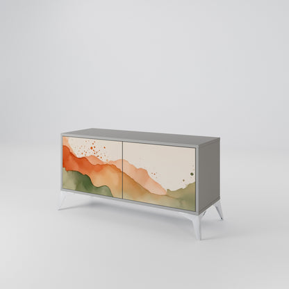 WATERCOLOUR PEAKS Mobile TV Compatto a 2 Ante