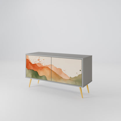 WATERCOLOUR PEAKS Mobile TV Compatto a 2 Ante