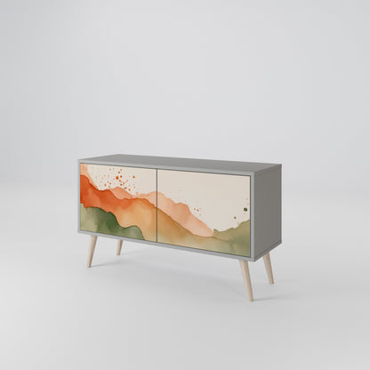 WATERCOLOUR PEAKS Mobile TV Compatto a 2 Ante