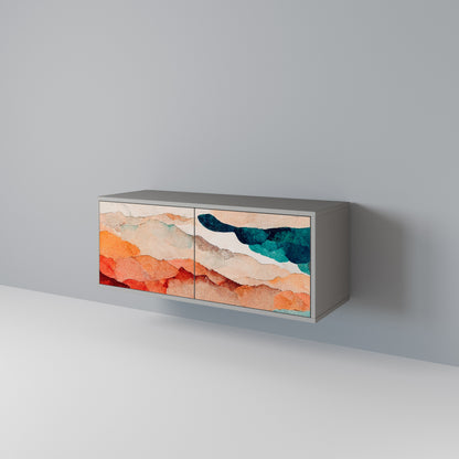 ABSTRACT LANDSCAPE Mobile TV Compatto a 2 Ante