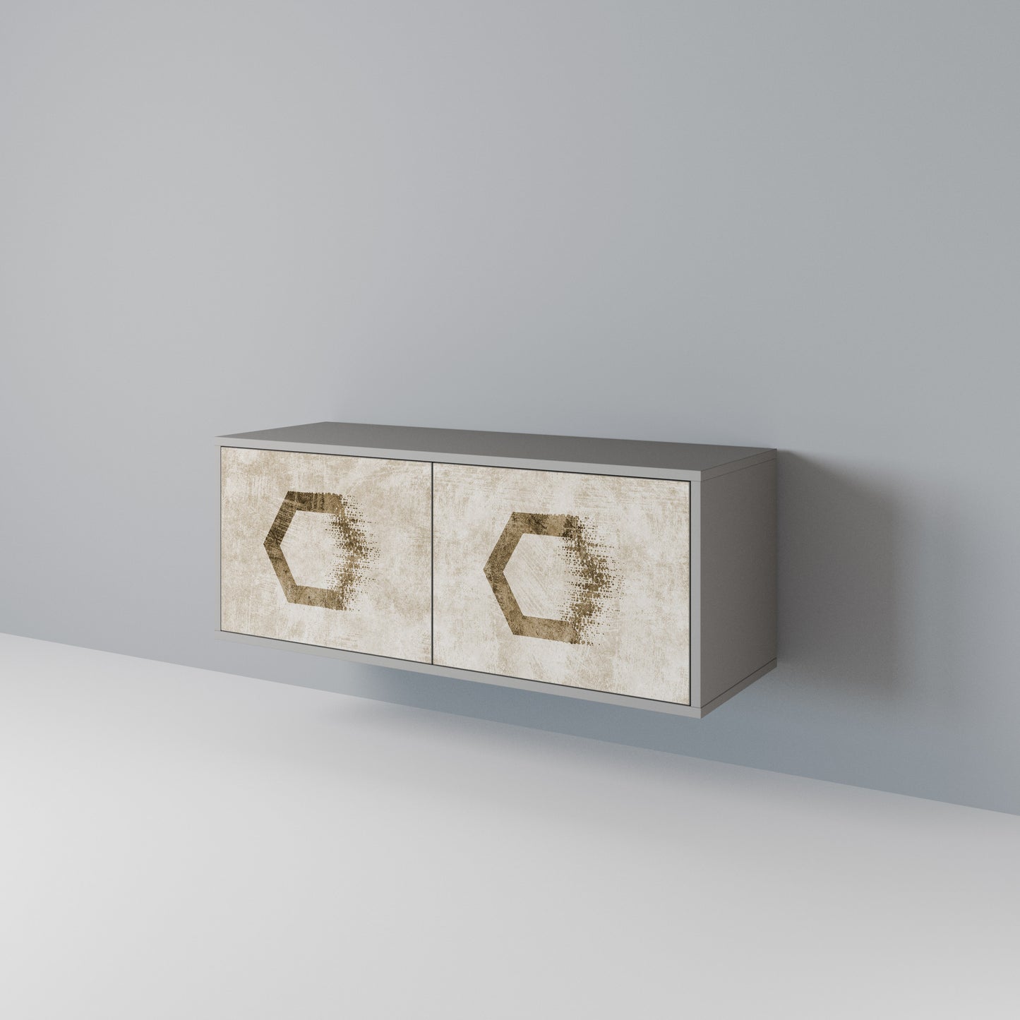 HEXAGONAL SHAPES Mobile TV Compatto a 2 Ante