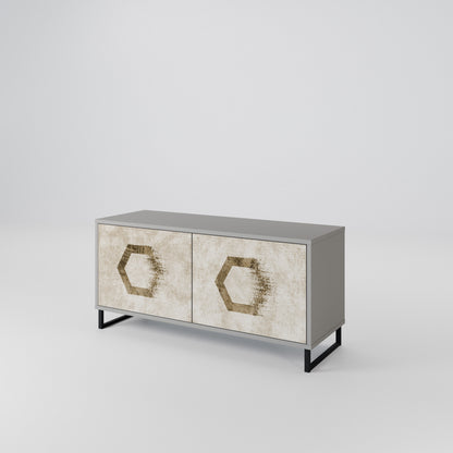 HEXAGONAL SHAPES Mobile TV Compatto a 2 Ante