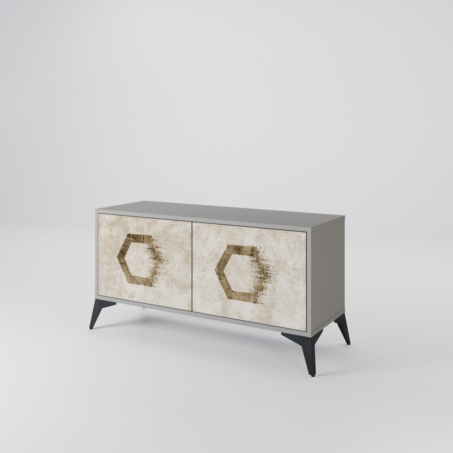 HEXAGONAL SHAPES Mobile TV Compatto a 2 Ante