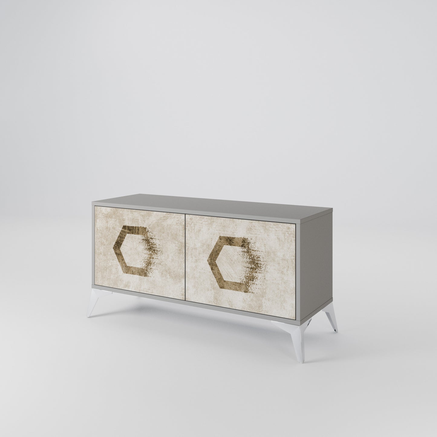 HEXAGONAL SHAPES Mobile TV Compatto a 2 Ante