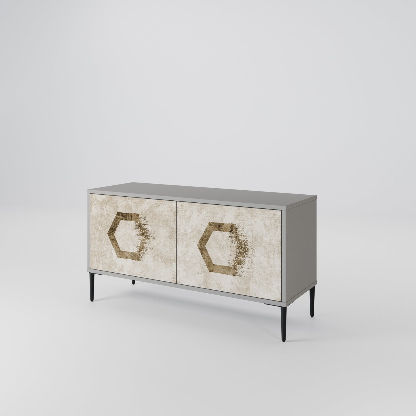 HEXAGONAL SHAPES Mobile TV Compatto a 2 Ante