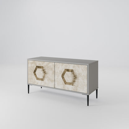 HEXAGONAL SHAPES Mobile TV Compatto a 2 Ante
